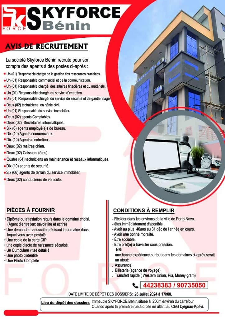 Recrutement de plusieurs profils
